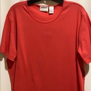 PREVIEW SHORT SLEEVE TEE CORAL SZ XL 100%COTTON